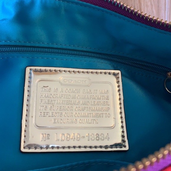 Coach Multi-Colour Logo Crossbody Bag EUC - Picture 5 of 10